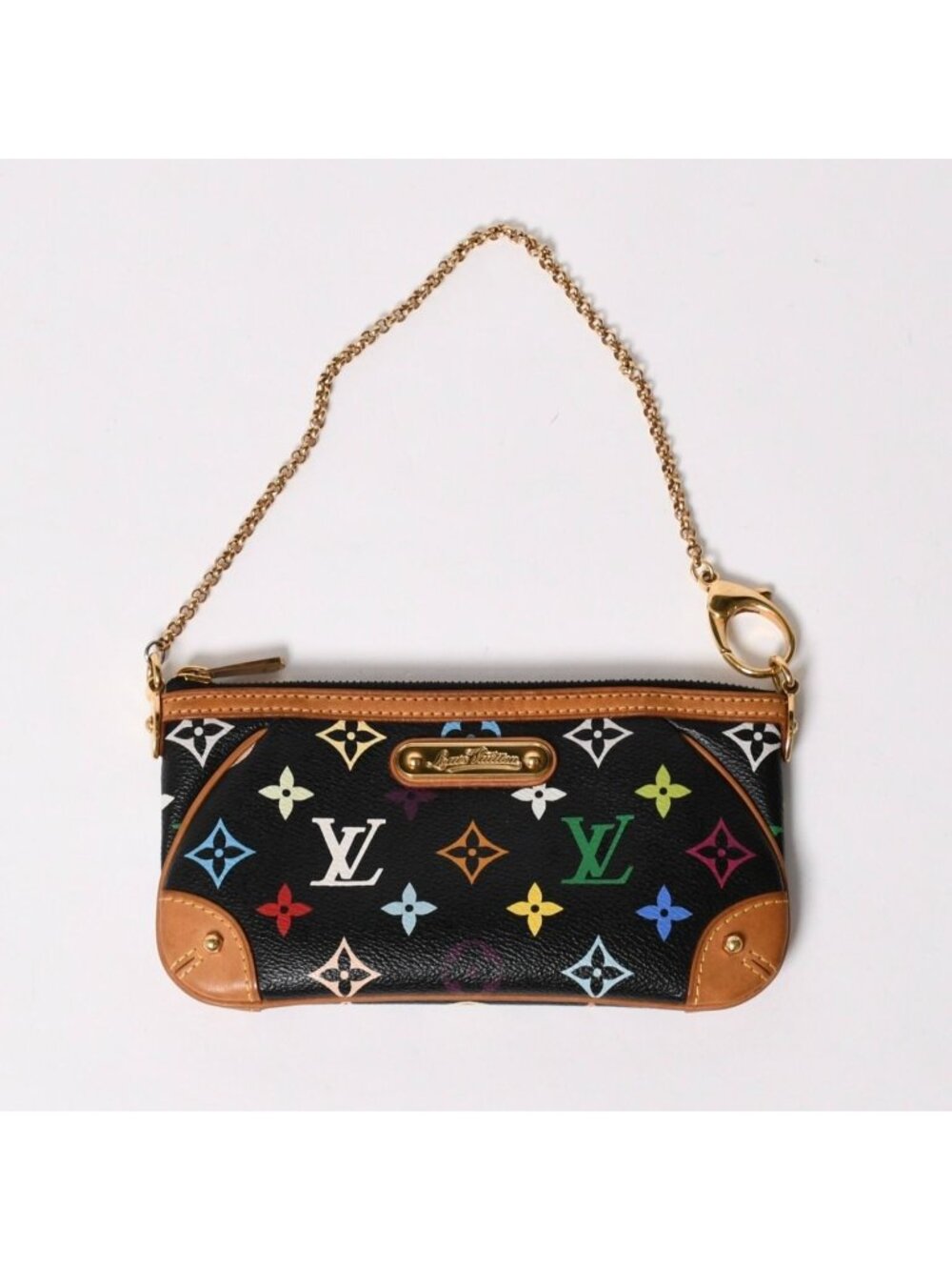 Louis Vuitton Pouch Pochette Mirror MM Monogram Multicolor Takashi Murakami